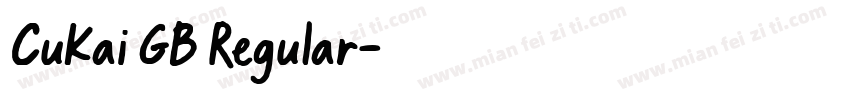 CuKai GB Regular字体转换